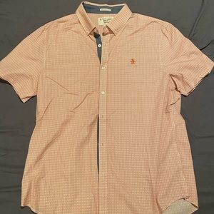 Penguin Short Sleeve Button Down, Men’s Large